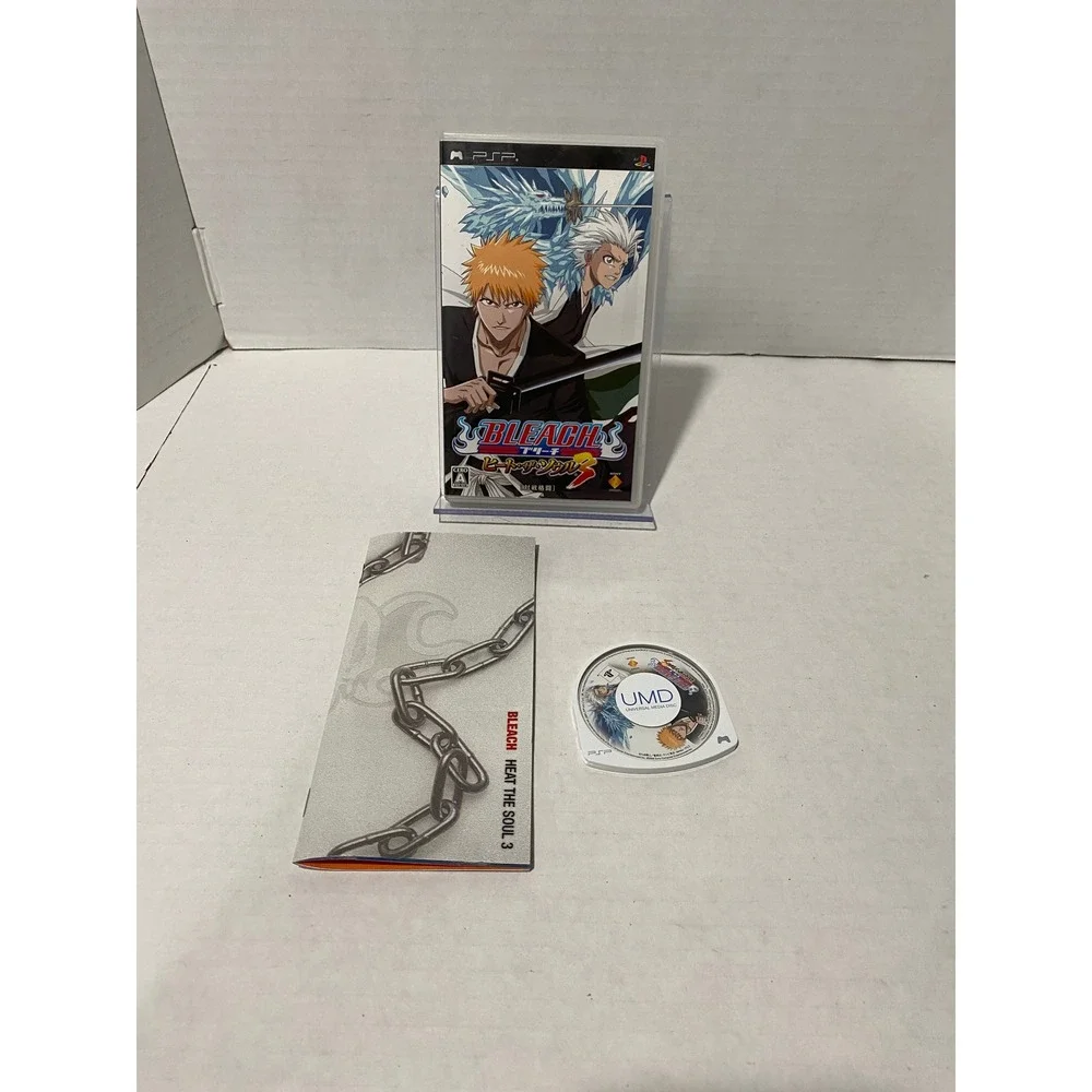 Sony PSP Bleach Heat the Soul 3 Fighting Game Japan Import CIB Excellent